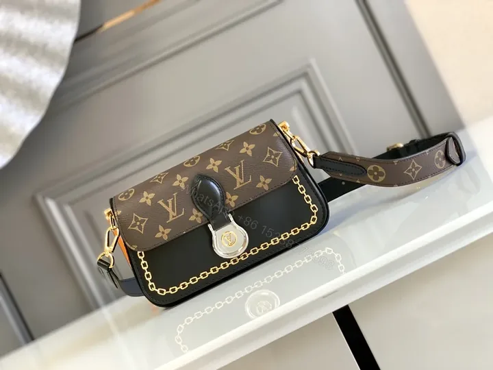 View 1 of Monogram Crossbody: Luxe Two-Tone, Everyday Couture Bag