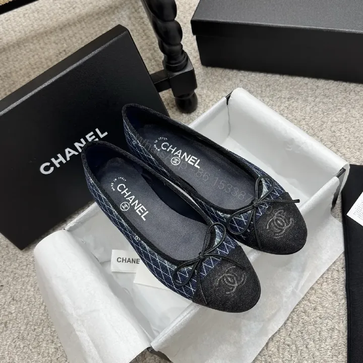 View 1 of Textured Chanel-Inspired Ballet Flats: Polished Everyday Comfort