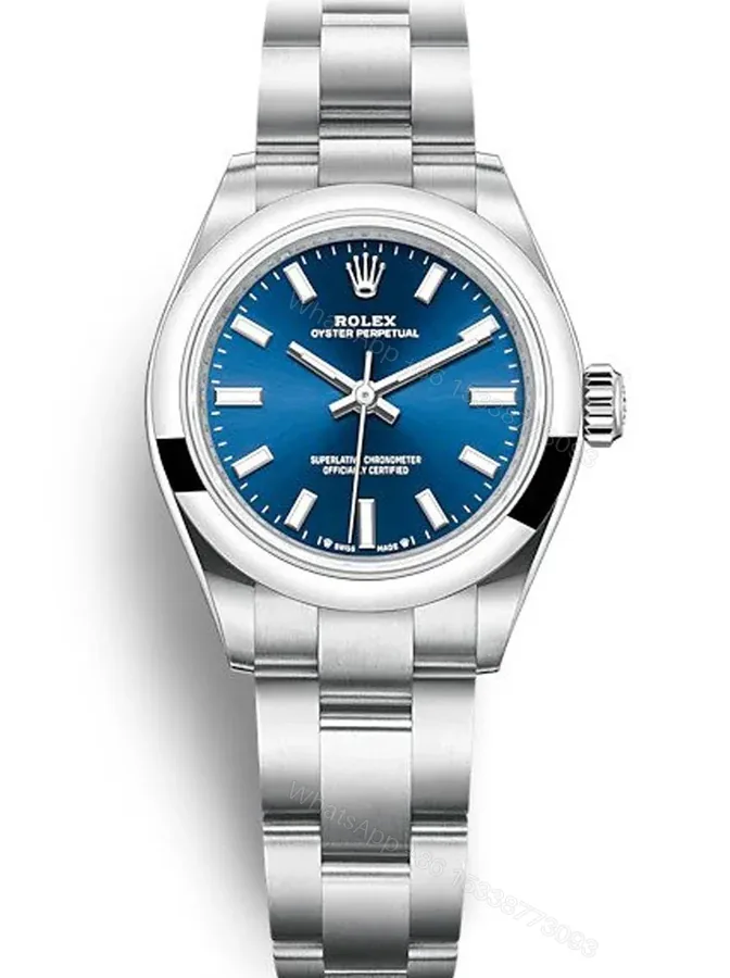 View 1 of Replica Rolex Oyster Perpetual Lady Blue Dial 276200 28 mm