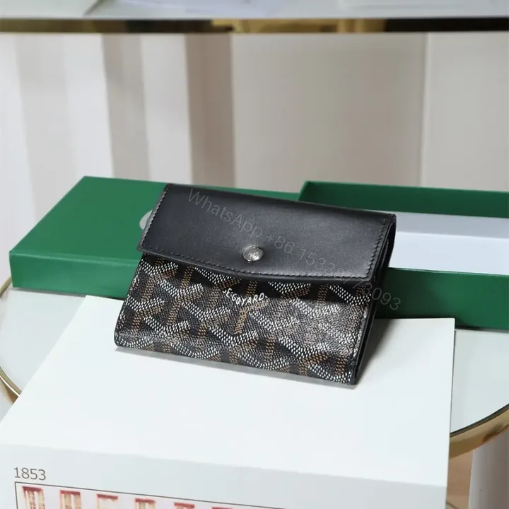 View 1 of 高仿Goyard*STGABR5拼色三折式錢夾錢包黑色免檢版