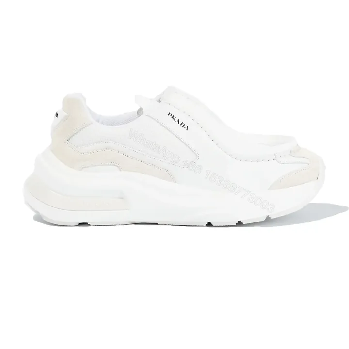 View 1 of PRADA BRUSHED LEATHER SNEAKERS BIKE FABRIC SUEDE – PRD014