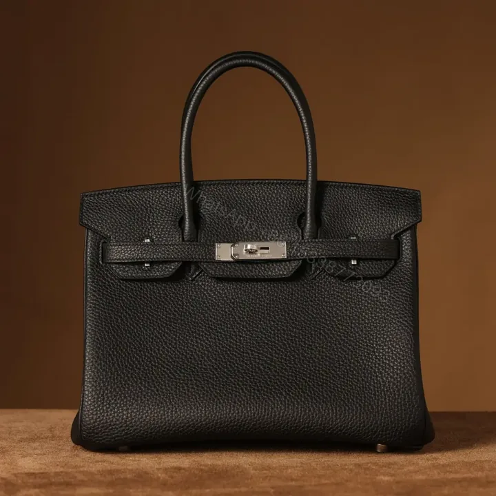 View 1 of 高仿Hermes*Birkin30黑色銀扣免檢版