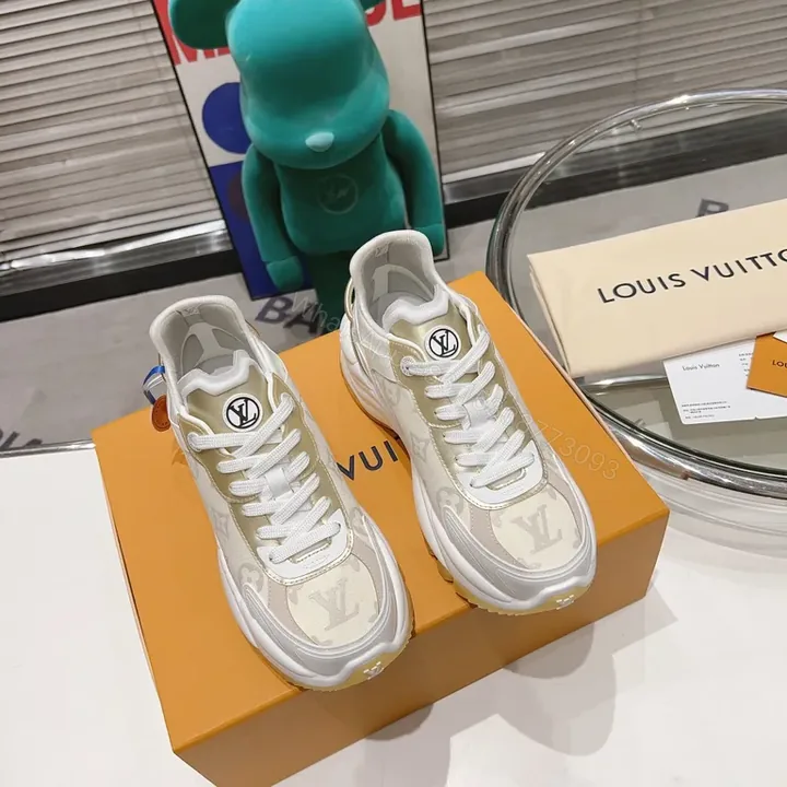 View 1 of White Lumi Runner: Luxury Casual Sneaker with Subtle LV Accents