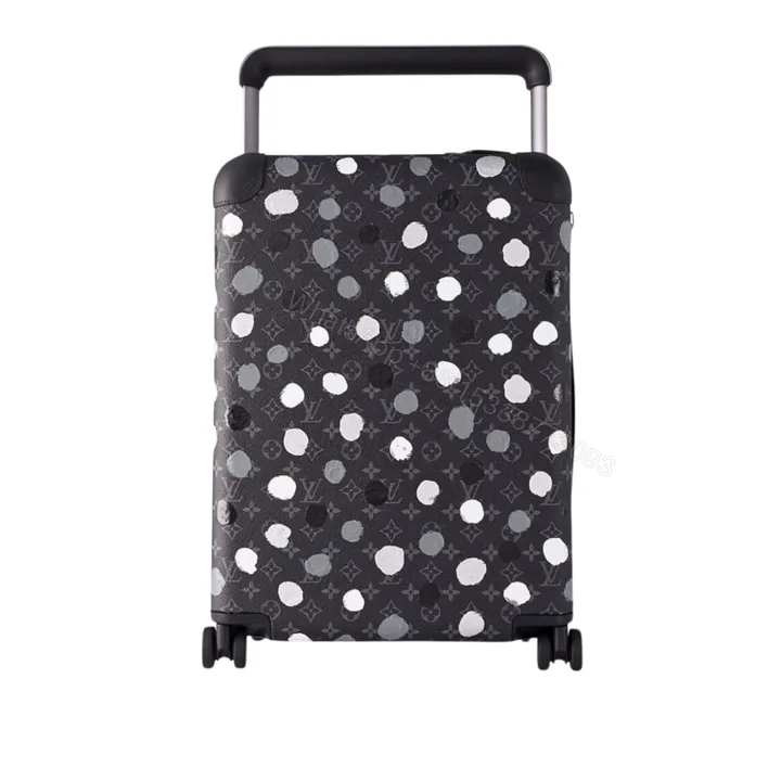 View 1 of Louis Vuitton X Yayoi Kusama Horizon 55 Suitcase Grained Leather Black 55Cm