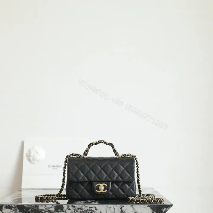 View 1 of 高仿Chanel*25B系列AS5701小牛皮中球單肩包黑色Mini免檢版