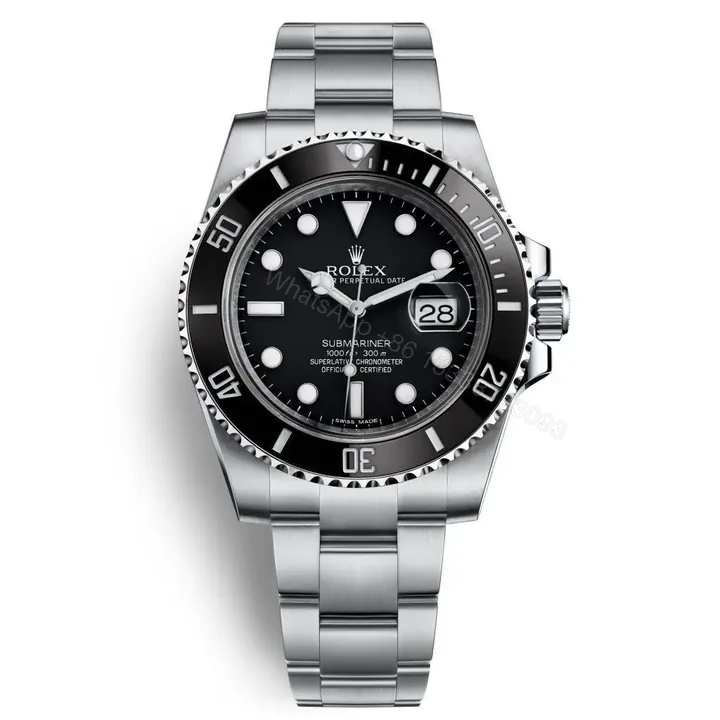 View 1 of Replica Rolex Submariner – Silver/Black 40mm 116610LN
