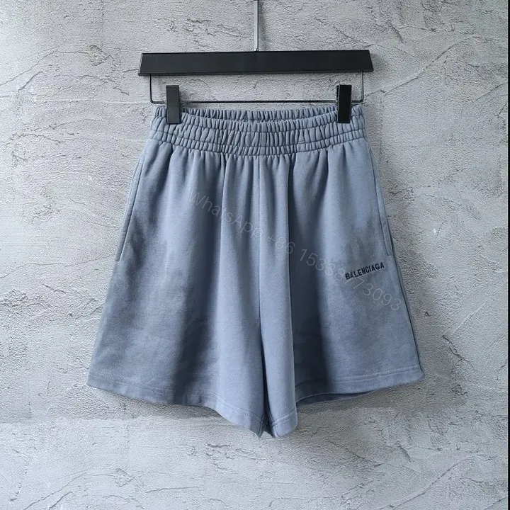 View 1 of Blue Cotton Shorts Relaxed Fit Neck Balenciaga Style?