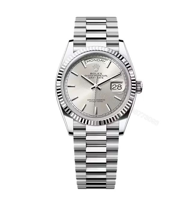 View 1 of Superclone Rolex Day-Date Silver Dial 128236-0001 36 mm