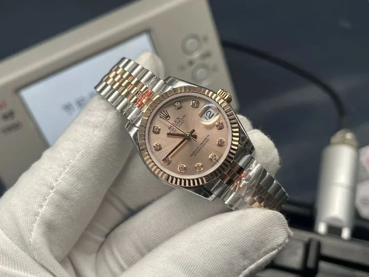 View 1 of Rolex 一比一 女款 Datejust 粉面鑽刻腕錶 氣質款