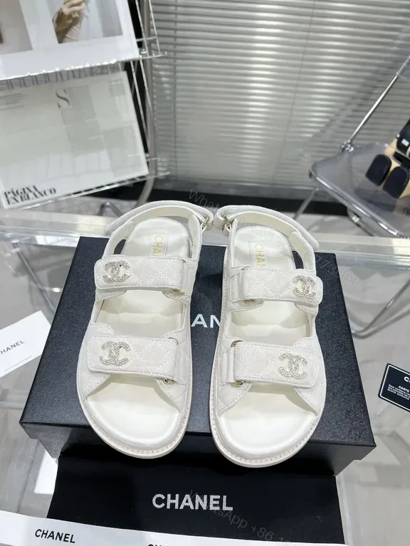 View 1 of Soft-Luxe Quilted Sandals: Ivory Satin-Nylon, Signature Texture