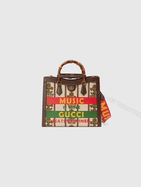 View 1 of Gucci高仿包包 古驰a货包包 Gucci100特别系列手袋Diana竹节托特包