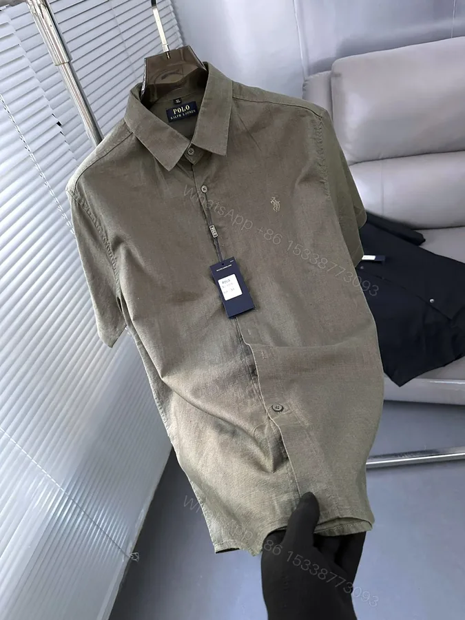 View 1 of Ralph Lauren Premium Imported Linen Shirt Green First Copy | AAA+ Replica