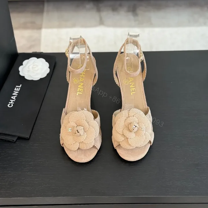 View 1 of Beige Floral Slingbacks: Couture Texture, Subtle Shine