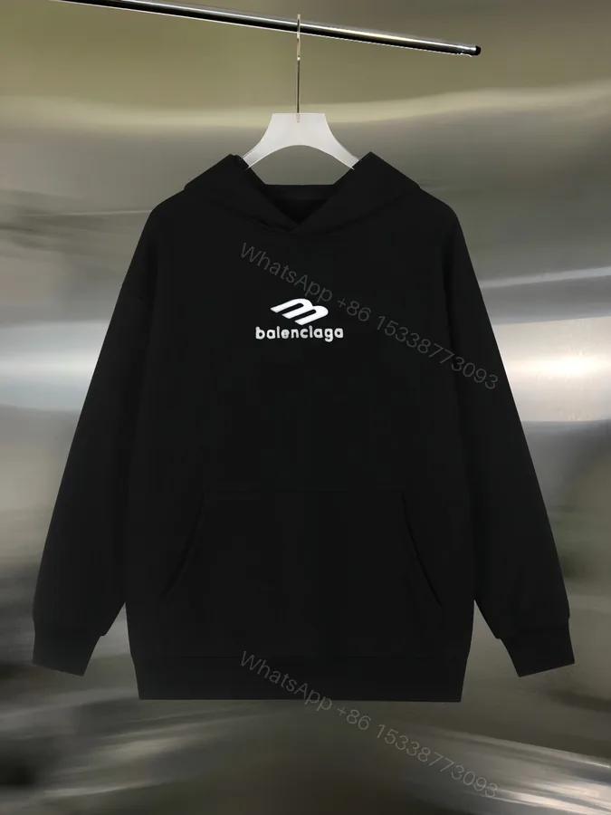 View 1 of Balenciaga原單黑色帽T 胸前BB鏈條圖騰設計 潮流新元素