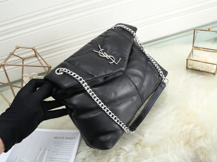 View 1 of YSL SAINT LAURENT PUFFER MEDIUM CHAIN BAG IN QUILTED