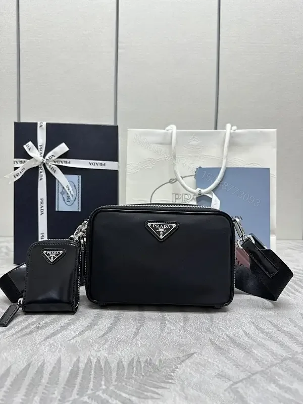 View 1 of Minimalist Black Leather Crossbody System: Modular Luxury Bag