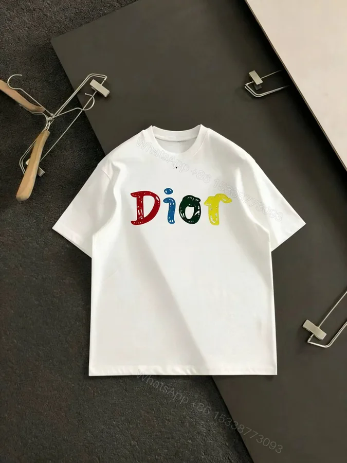 View 1 of Dior原單彩色塗鴉Logo短袖T恤時尚休閒百搭款