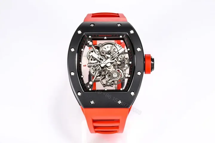 View 1 of APS Factory BBR Richard Mille RM055 Red Rubber Strap