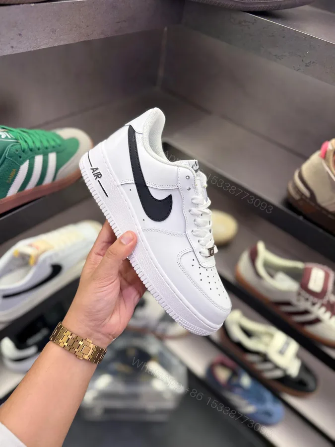 View 1 of First Copy Nike Air Force 1 '07 – Black Swoosh Edition