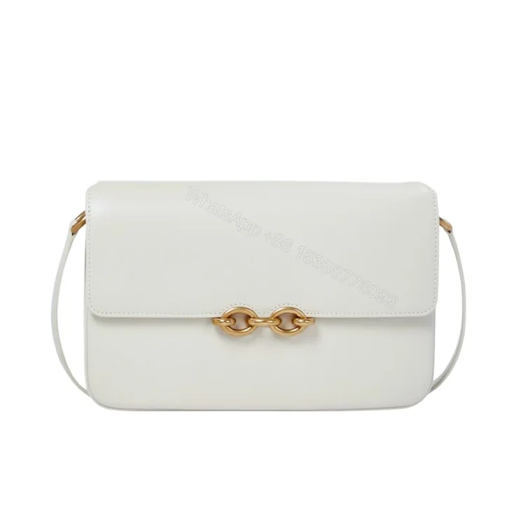 View 1 of Saint Laurent Le Maillon Satchel Smooth Blanc Vintage 24Cm 6497952R20W9207