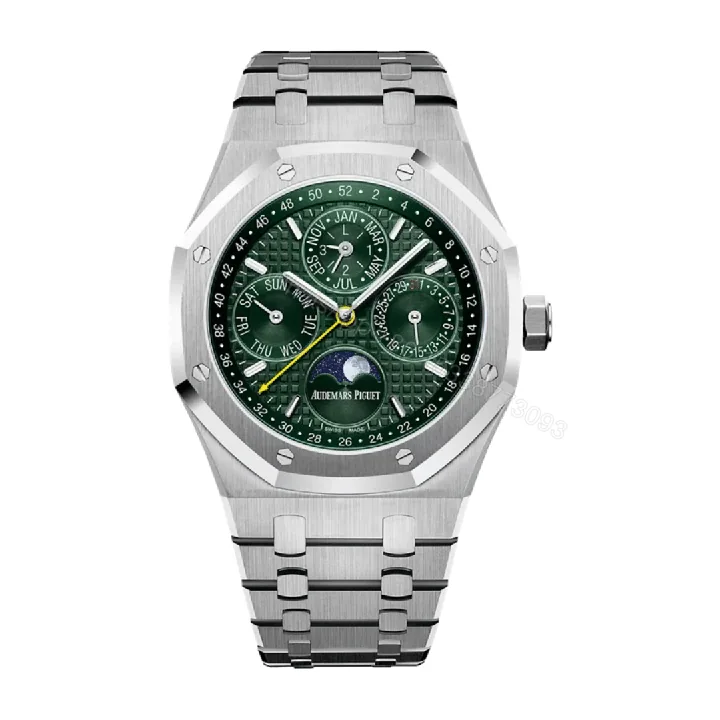 View 1 of Audemars Piguet Royal Oak Perpetual Calendar Green Dial Replica
