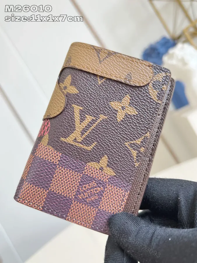 View 1 of Compact Monogram Card Wallet: Durable Luxury Everyday