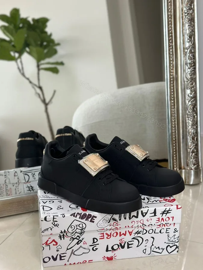 View 1 of Dolce&Gabbana Portofino calfskin sneakers