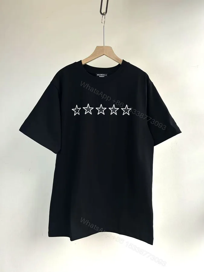View 1 of Balenciaga 高仿 男款星星圖案短袖T恤 潮流休閒百搭款