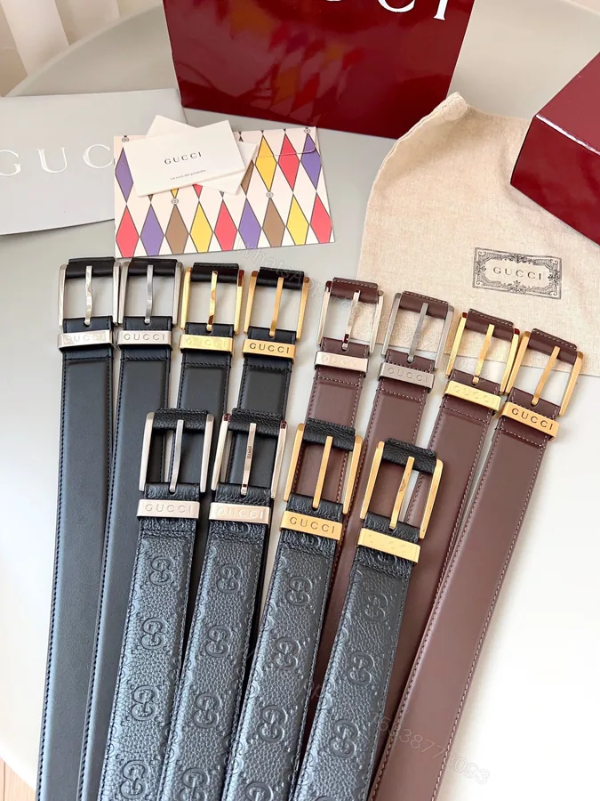 View 1 of Gucci 高仿品牌字母針扣皮帶 多色經典百搭男款