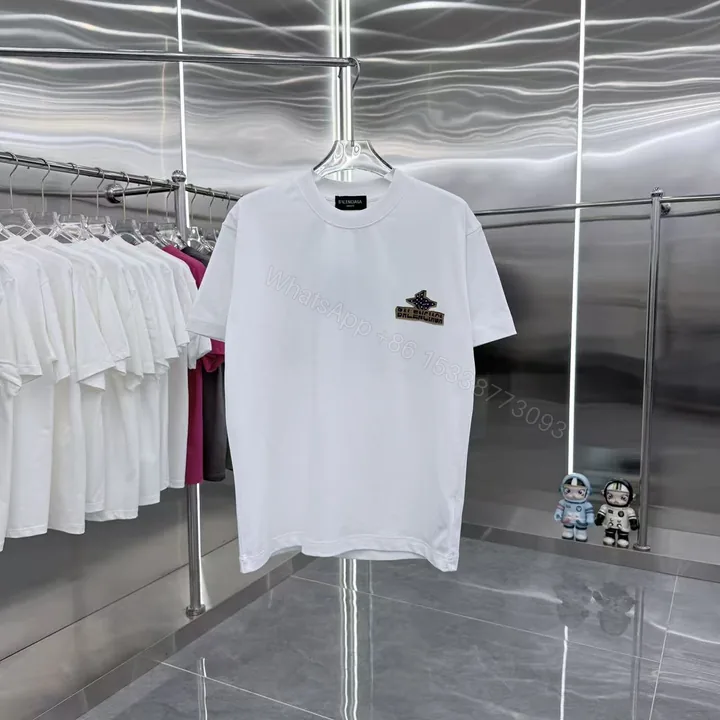 View 1 of Balenciaga A貨 星星Logo短袖T恤 白色潮流寬鬆上衣