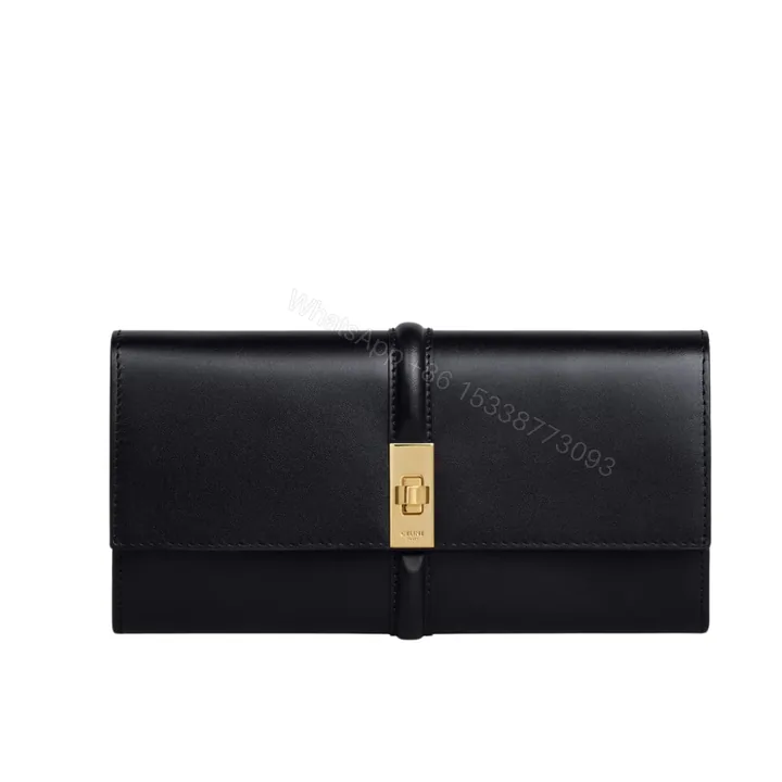 View 1 of CELINE LARGE WALLET 16 IN SATINATED BLACK 19CM 10M033CQ7 38NO