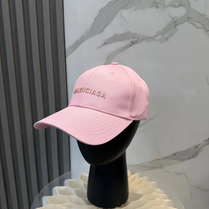 View 1 of BALENCIAGA 高仿 男款 LOGO棒球帽 粉色潮流帽