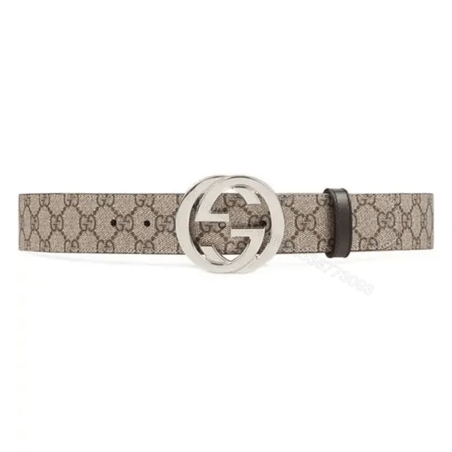 View 1 of GUCCI GG SUPREME BELT WITH G BUCKLE – B37