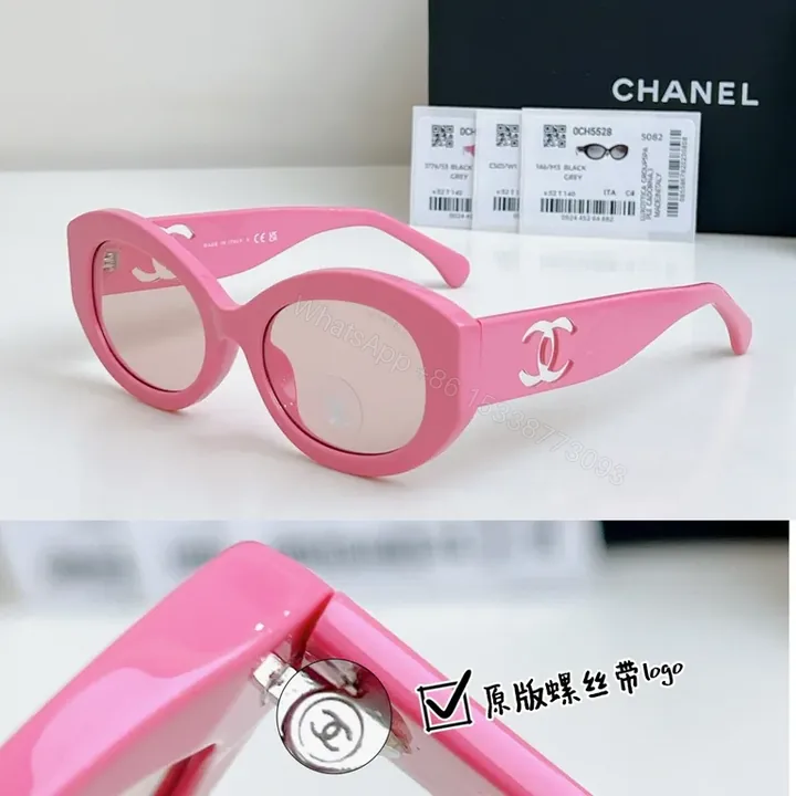 View 1 of Bold Pink Chanel-Inspired Eyewear Sunglasses