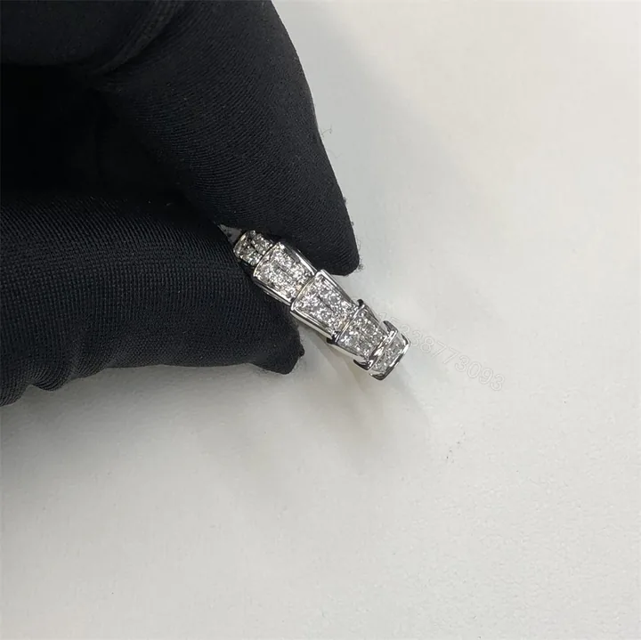 View 1 of Bvlgari Serpenti Viper Ring White Gold Full Pave Diamonds