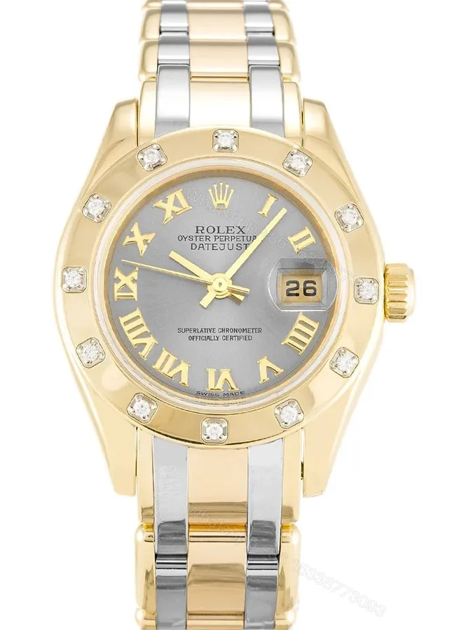 View 1 of Replica Rolex Pearlmaster Rhodium Dial 80318