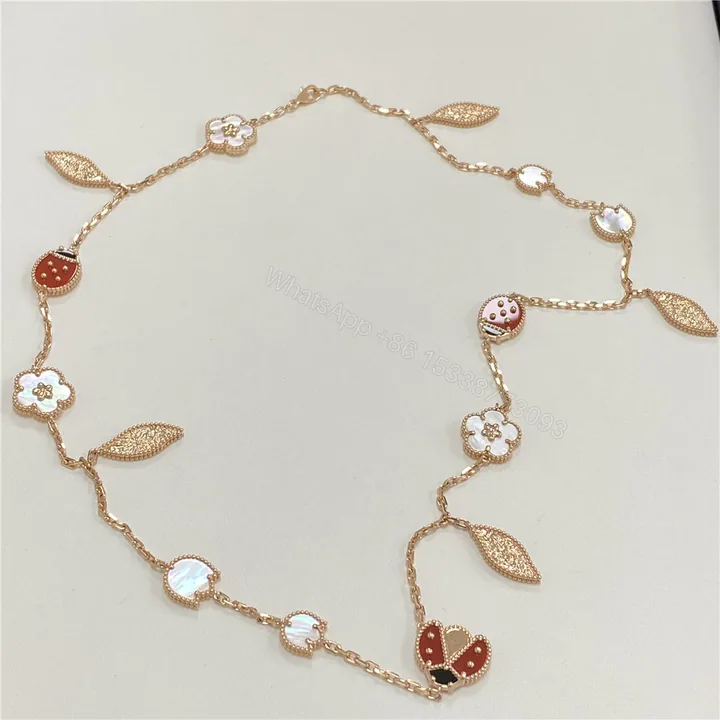 View 1 of Van Cleef Arpels Lucky Spring Long Necklace 15 Motifs VCARP7RT00