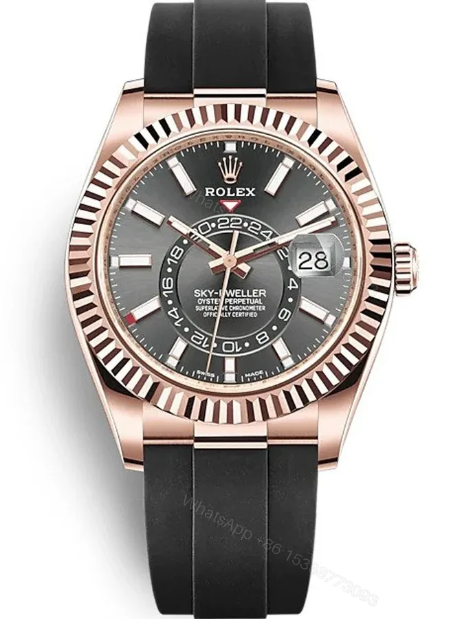 View 1 of Replica Rolex Sky-Dweller Black Dial 326235