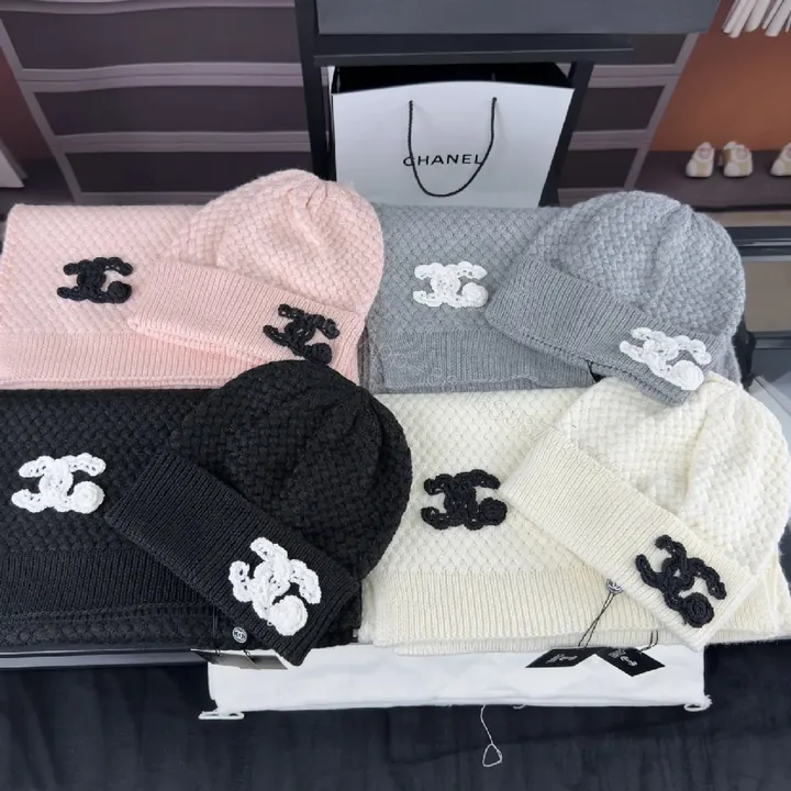 View 1 of Textured Knit Beanie: Luxe Logo Cuffed Hat