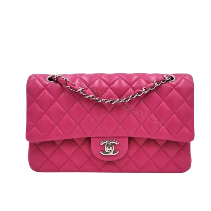 View 1 of Chanel Medium Classic Flap Silver Hardware Pink 25Cm