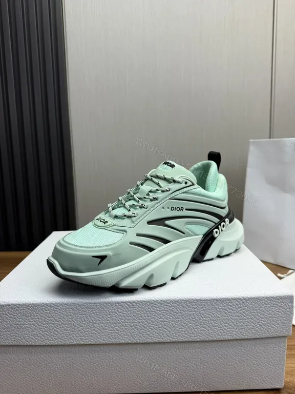 View 1 of Mint + Leather + Streetwear + Dior branding + Sneaker