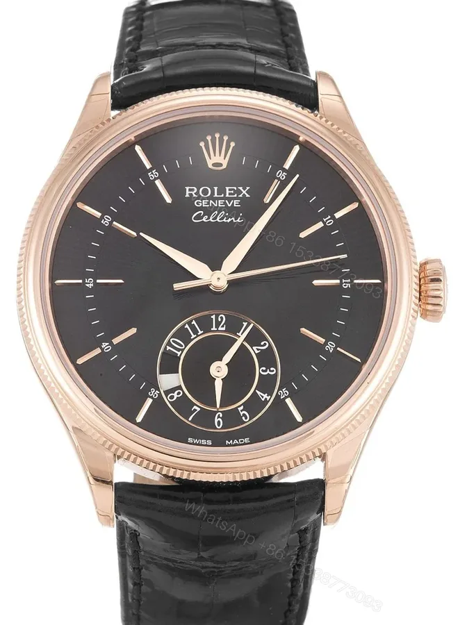 View 1 of Replica Rolex Cellini Black Dial 50525