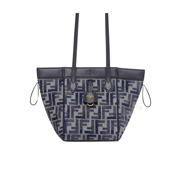 View 1 of FENDI ORIGAMI MINI TRANSFORMABLE BAG DARK BLUE 16CM 8BS083ASU0F1PQK
