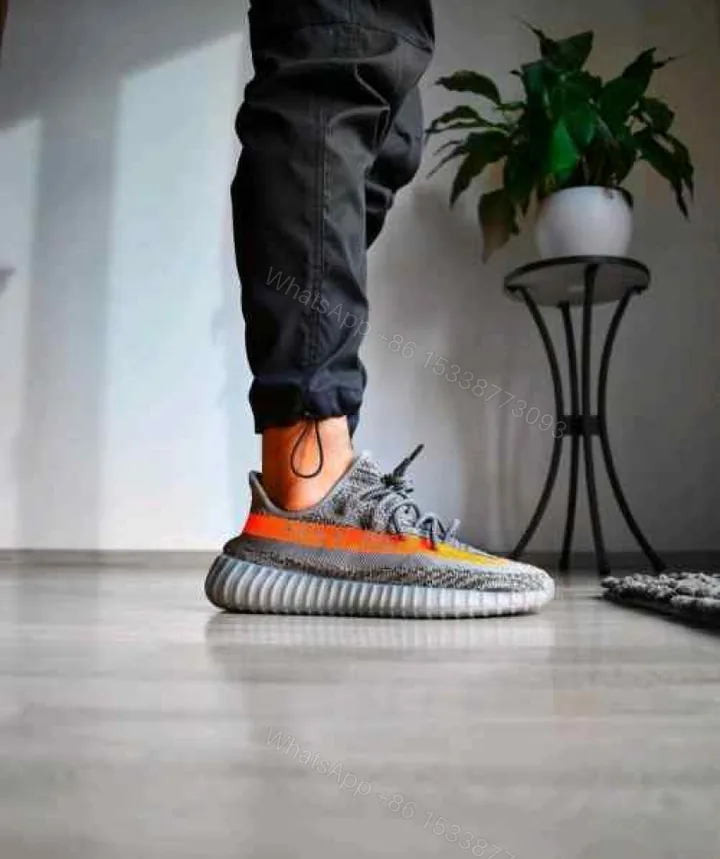 View 1 of First Copy Adidas Yeezy Boost 350 V2 Carbon Beluga Men’s Sneakers