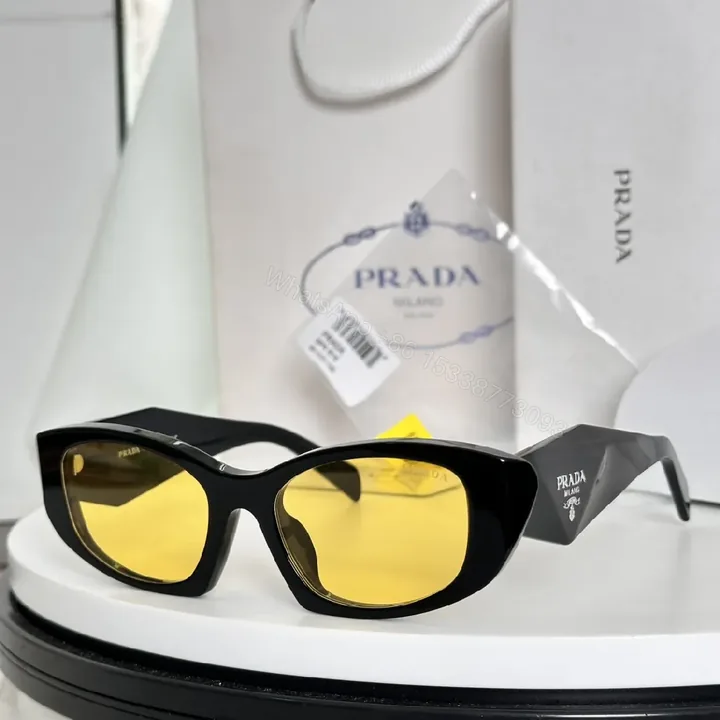 View 1 of Bold Black Sunglasses: Yellow-Tinted UV400 Wraparound Shades