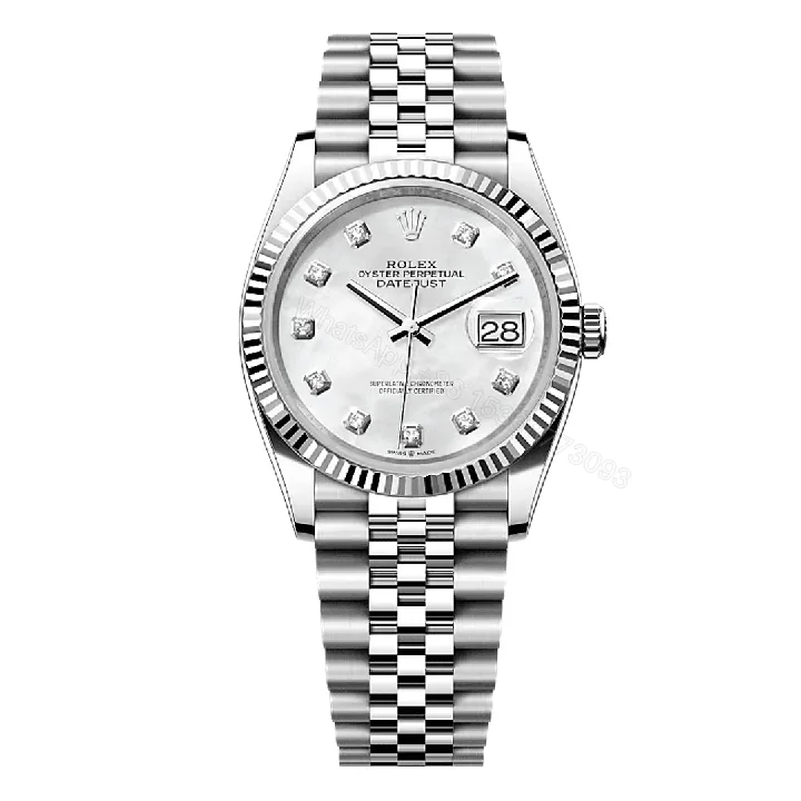 View 1 of Rolex Datejust Mother of Pearl Diamond Dial Replica