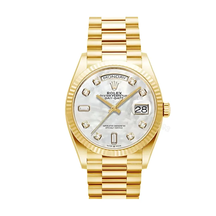 View 1 of Rolex Day-Date 128238 Yellow Gold Mother Of Pearl Dial Replica