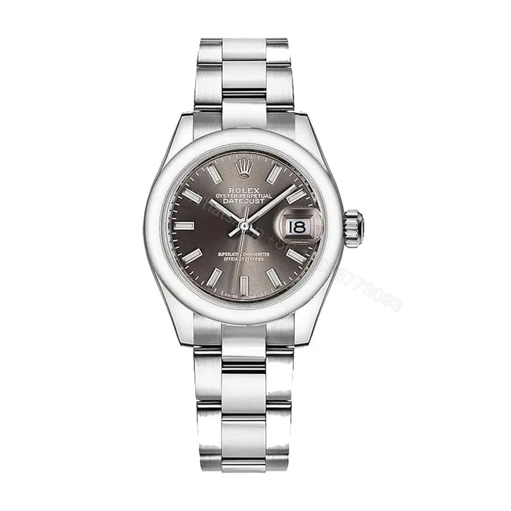 View 1 of Rolex Datejust 41 126334 Super Clone: Steel Fluted Bezel Dark Grey Dial