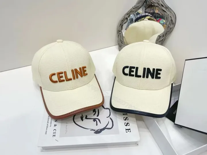 View 1 of Bold CELINE Cap Cotton Canvas - Classic Unisex Baseball Hat
