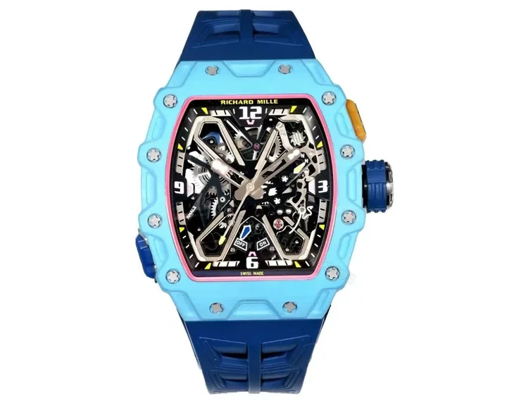 View 1 of Richard Mille RM35-03 Automatic Skeleton Watch Carbon NTPT Fiber Case 13.5MM Ultra Thin Integrated Movement Sport Luxury Edition RM35-03-CNT-AUTO-LT